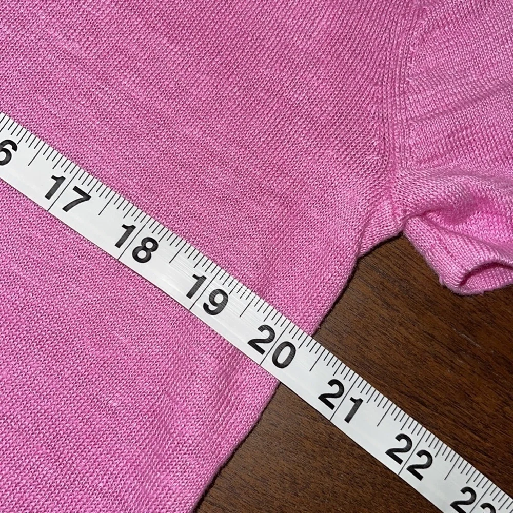 NWT Talbots 100% Linen Pink Tunic Sz. MD. - Picture 10 of 12